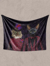 Load image into Gallery viewer, The Steampunk Couple - Custom Sibling Pet Blanket - NextGenPaws Pet Portraits