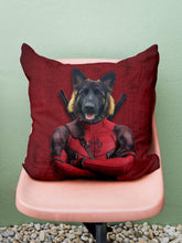 Load image into Gallery viewer, Deadpaw - Custom Pet Pillow - NextGenPaws Pet Portraits