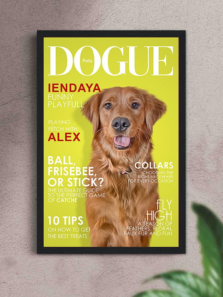 Dogue Magazine Cover - Custom Pet Poster - NextGenPaws Pet Portraits