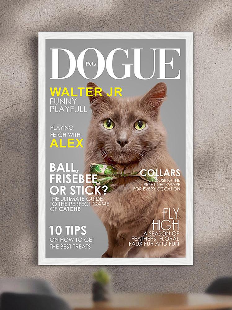 Dogue Magazine Cover - Custom Pet Poster - NextGenPaws Pet Portraits