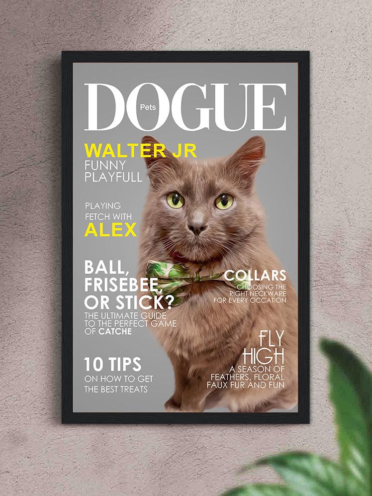 Dogue Magazine Cover - Custom Pet Poster - NextGenPaws Pet Portraits