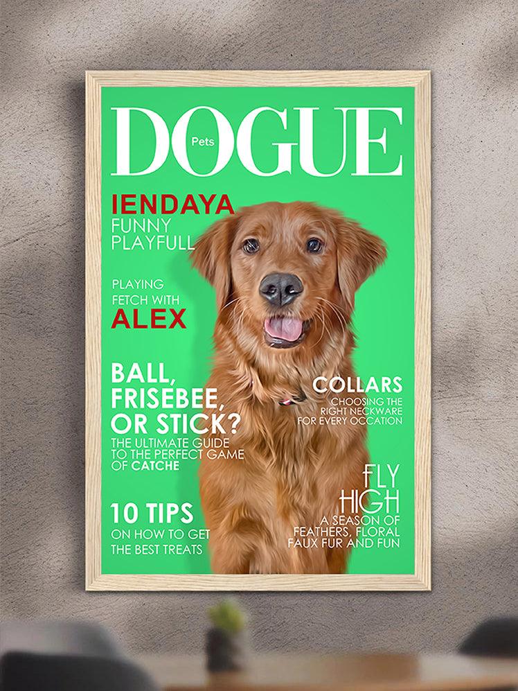 Dogue Magazine Cover - Custom Pet Poster - NextGenPaws Pet Portraits