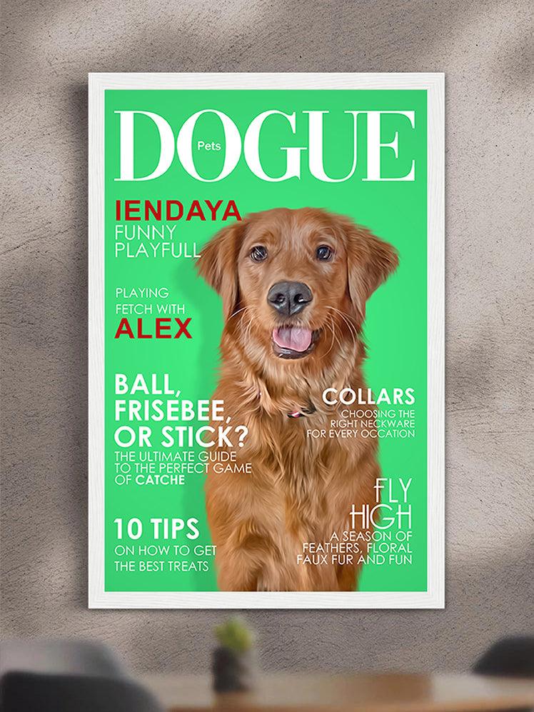 Dogue Magazine Cover - Custom Pet Poster - NextGenPaws Pet Portraits