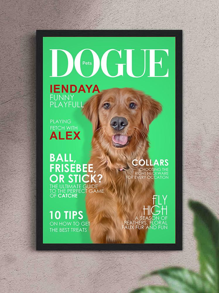 Dogue Magazine Cover - Custom Pet Poster - NextGenPaws Pet Portraits