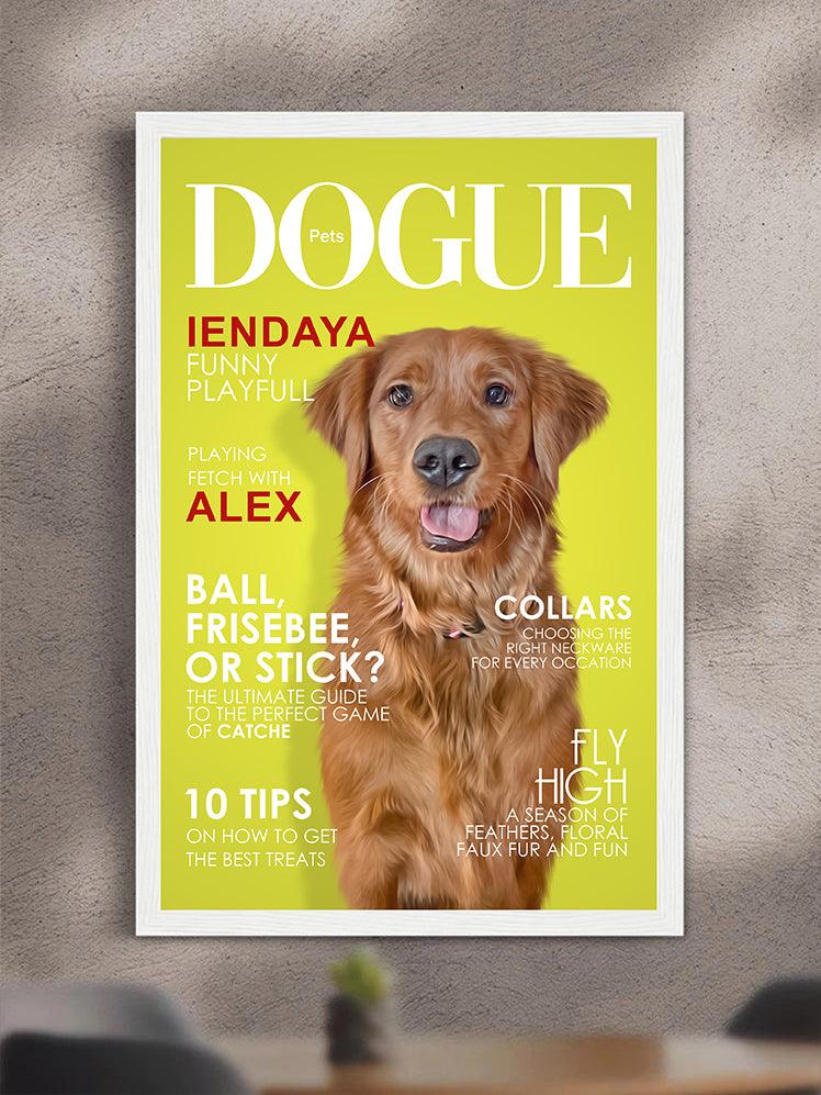 Dogue Magazine Cover - Custom Pet Poster - NextGenPaws Pet Portraits