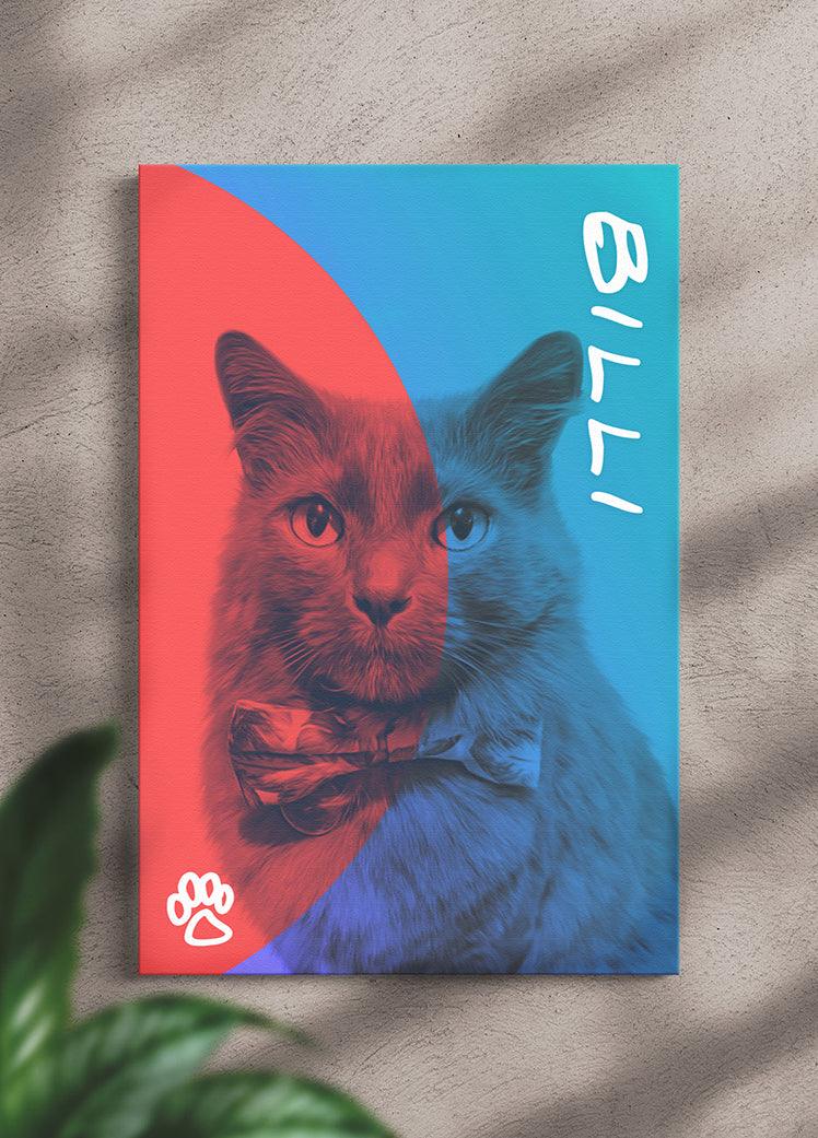 DuoTone Paws - Custom Pet Portrait - NextGenPaws Pet Portraits