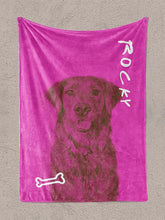 Load image into Gallery viewer, DuoTone Paws - Custom Pet Blanket - NextGenPaws Pet Portraits