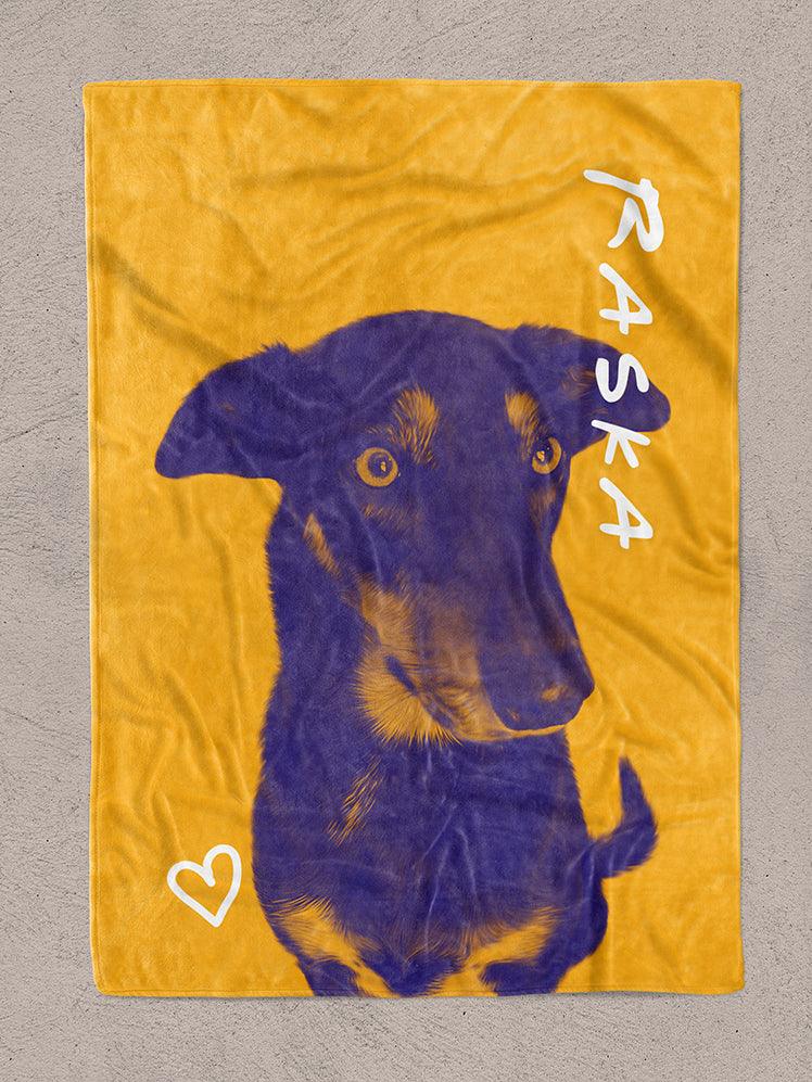 DuoTone Paws - Custom Pet Blanket - NextGenPaws Pet Portraits
