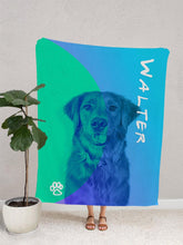 Load image into Gallery viewer, DuoTone Paws - Custom Pet Blanket - NextGenPaws Pet Portraits