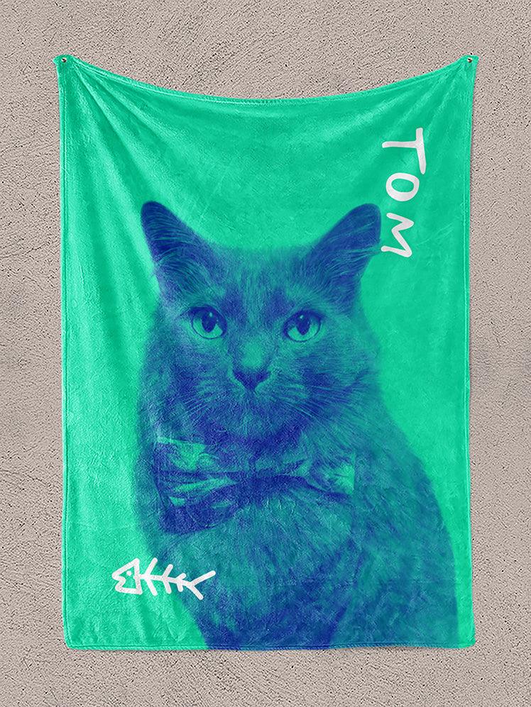 DuoTone Paws - Custom Pet Blanket - NextGenPaws Pet Portraits