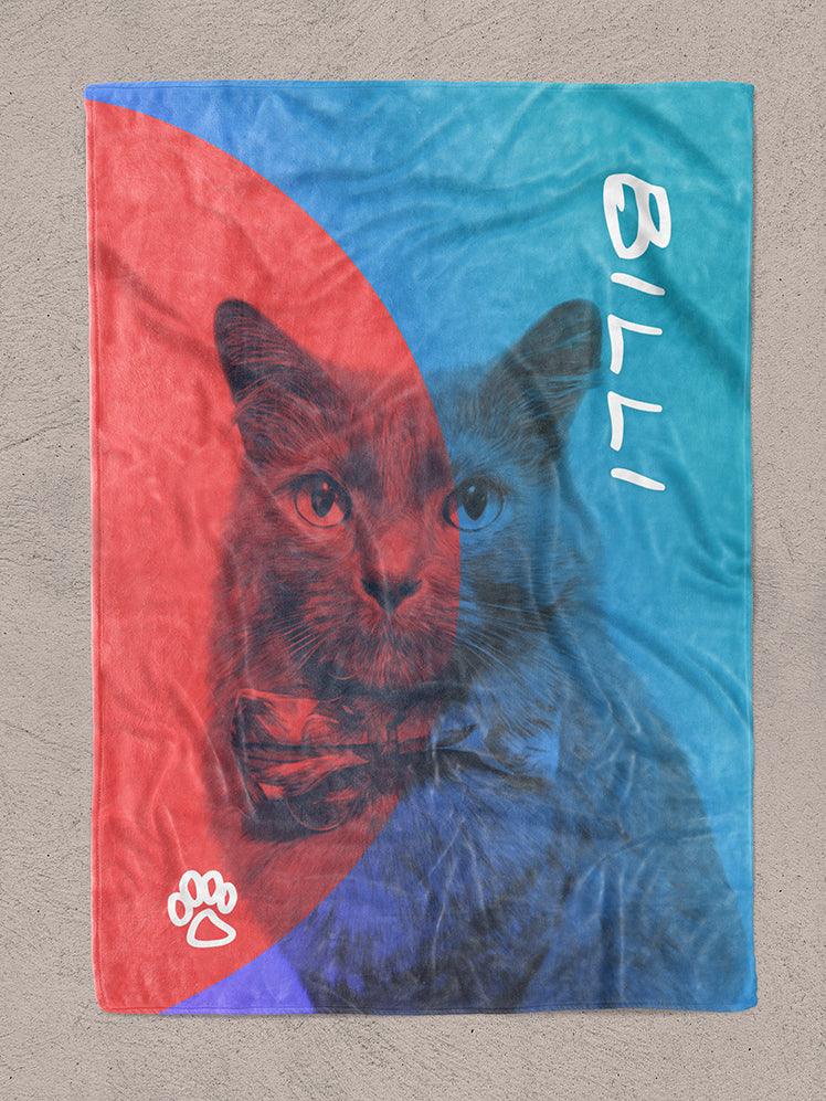 DuoTone Paws - Custom Pet Blanket - NextGenPaws Pet Portraits