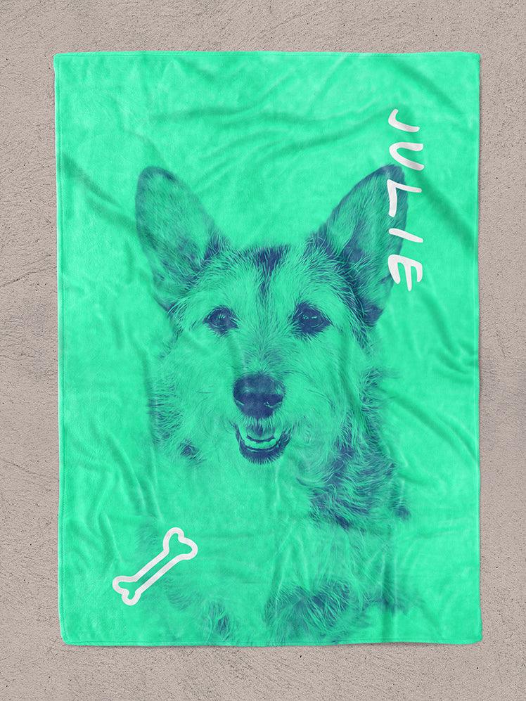 DuoTone Paws - Custom Pet Blanket - NextGenPaws Pet Portraits