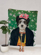 Load image into Gallery viewer, Frida Paw - Custom Pet Blanket - NextGenPaws Pet Portraits