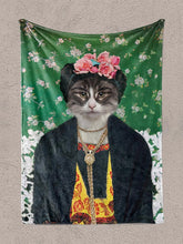 Load image into Gallery viewer, Frida Paw - Custom Pet Blanket - NextGenPaws Pet Portraits