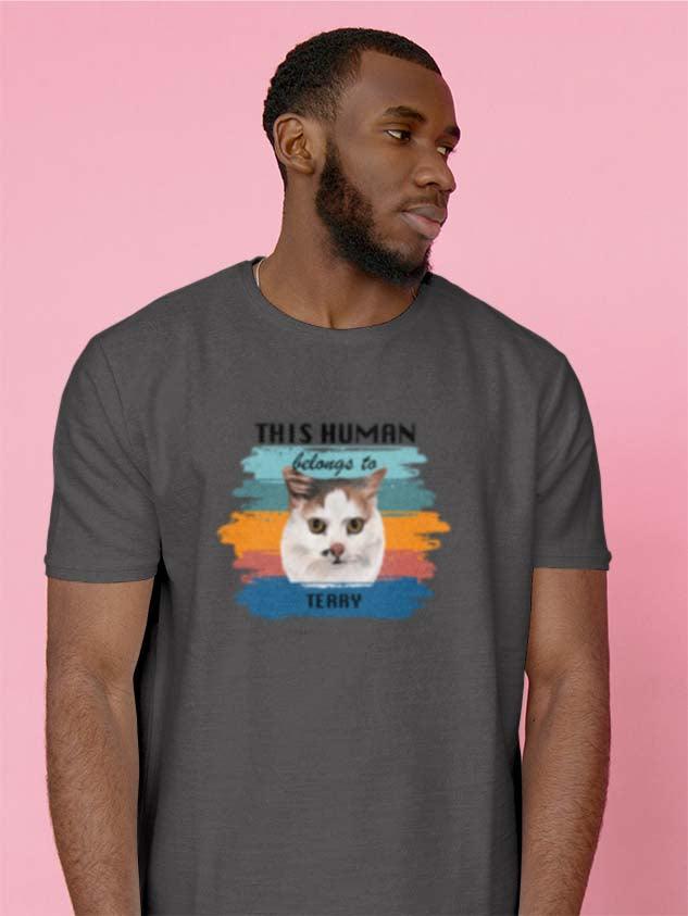 This Human Belongs to - Custom Pet Tshirt - NextGenPaws Pet Portraits