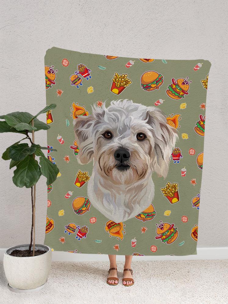 Funky Designs | Burgers & Fries - Custom Pet Blankets - NextGenPaws Pet Portraits