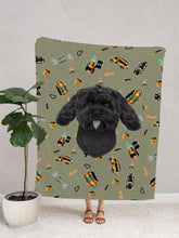 Load image into Gallery viewer, Funky Designs | Happy Camper - Custom Pet Blankets - NextGenPaws Pet Portraits