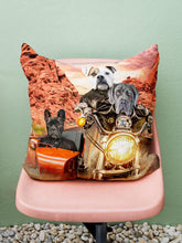 Load image into Gallery viewer, Harley Pawson - Custom Sibling Pet Pillow - NextGenPaws Pet Portraits