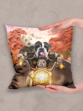 Load image into Gallery viewer, Harley Pawson - Custom Sibling Pet Pillow - NextGenPaws Pet Portraits