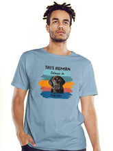 Load image into Gallery viewer, This Human Belongs to - Custom Pet Tshirt - NextGenPaws Pet Portraits