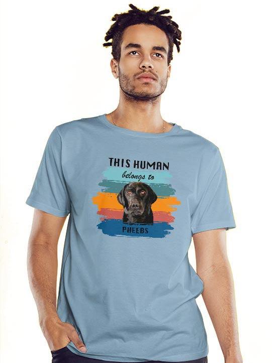 This Human Belongs to - Custom Pet Tshirt - NextGenPaws Pet Portraits
