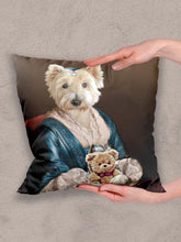 Load image into Gallery viewer, The Lady with Bow - Custom Pet Pillow - NextGenPaws Pet Portraits