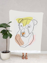 Load image into Gallery viewer, Line Art - Custom Pet Blanket - NextGenPaws Pet Portraits