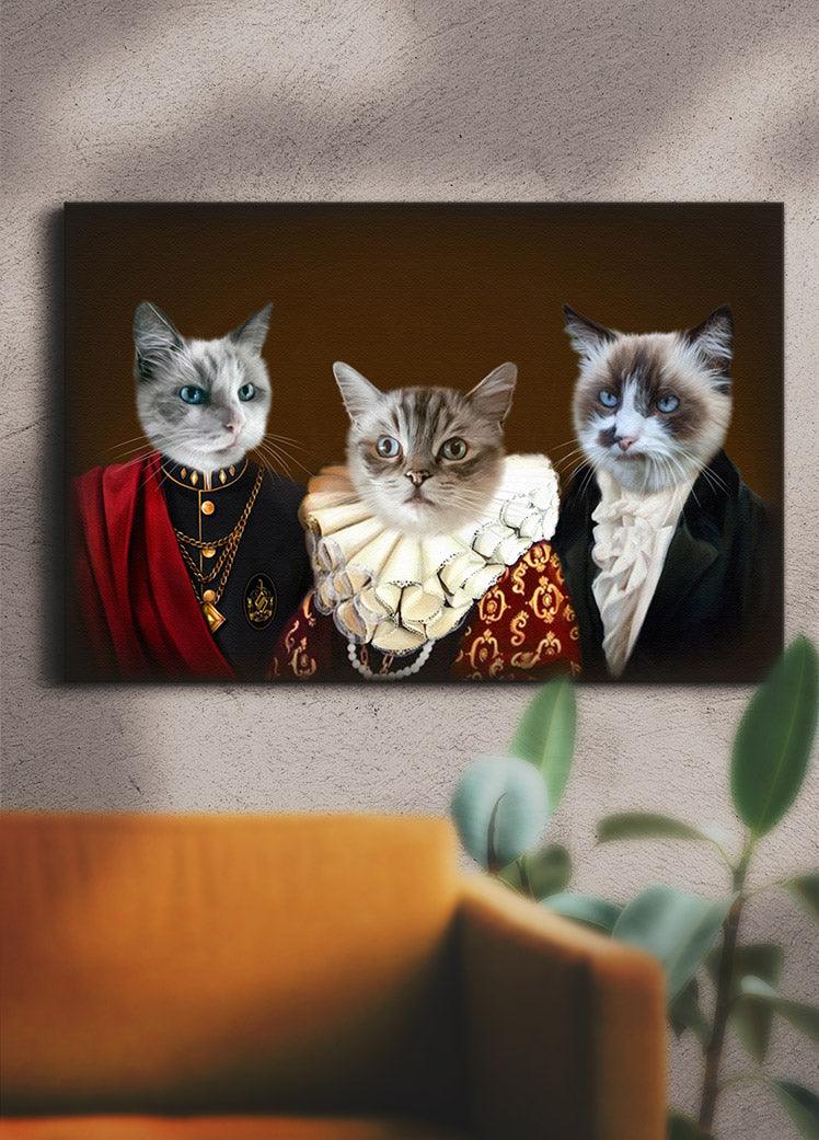 Lucky Trio - Custom Sibling Pet Portrait - NextGenPaws Pet Portraits