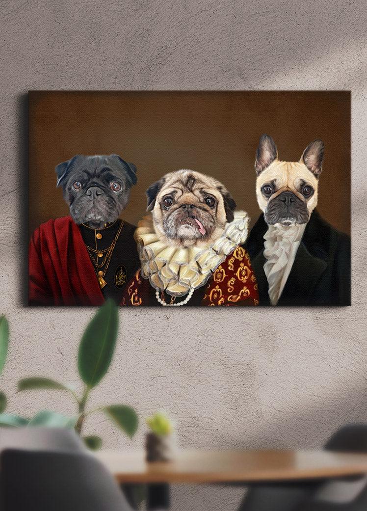 Lucky Trio - Custom Sibling Pet Portrait - NextGenPaws Pet Portraits