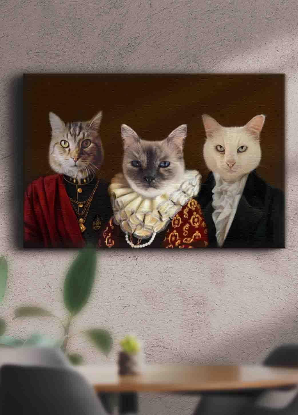 Lucky Trio - Custom Sibling Pet Portrait - NextGenPaws Pet Portraits