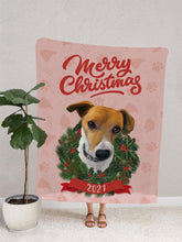Load image into Gallery viewer, Merry Christmas - Custom Pet Blanket - NextGenPaws Pet Portraits