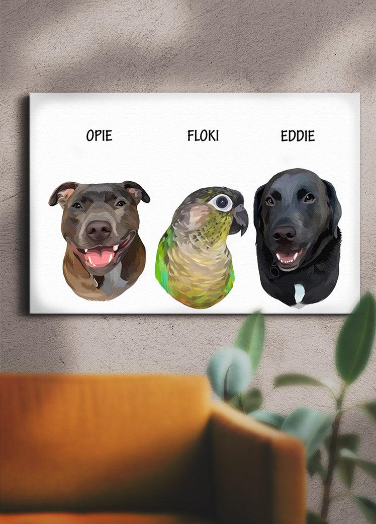 Minimalist Sibling Design - Custom Pet Portrait - NextGenPaws Pet Portraits