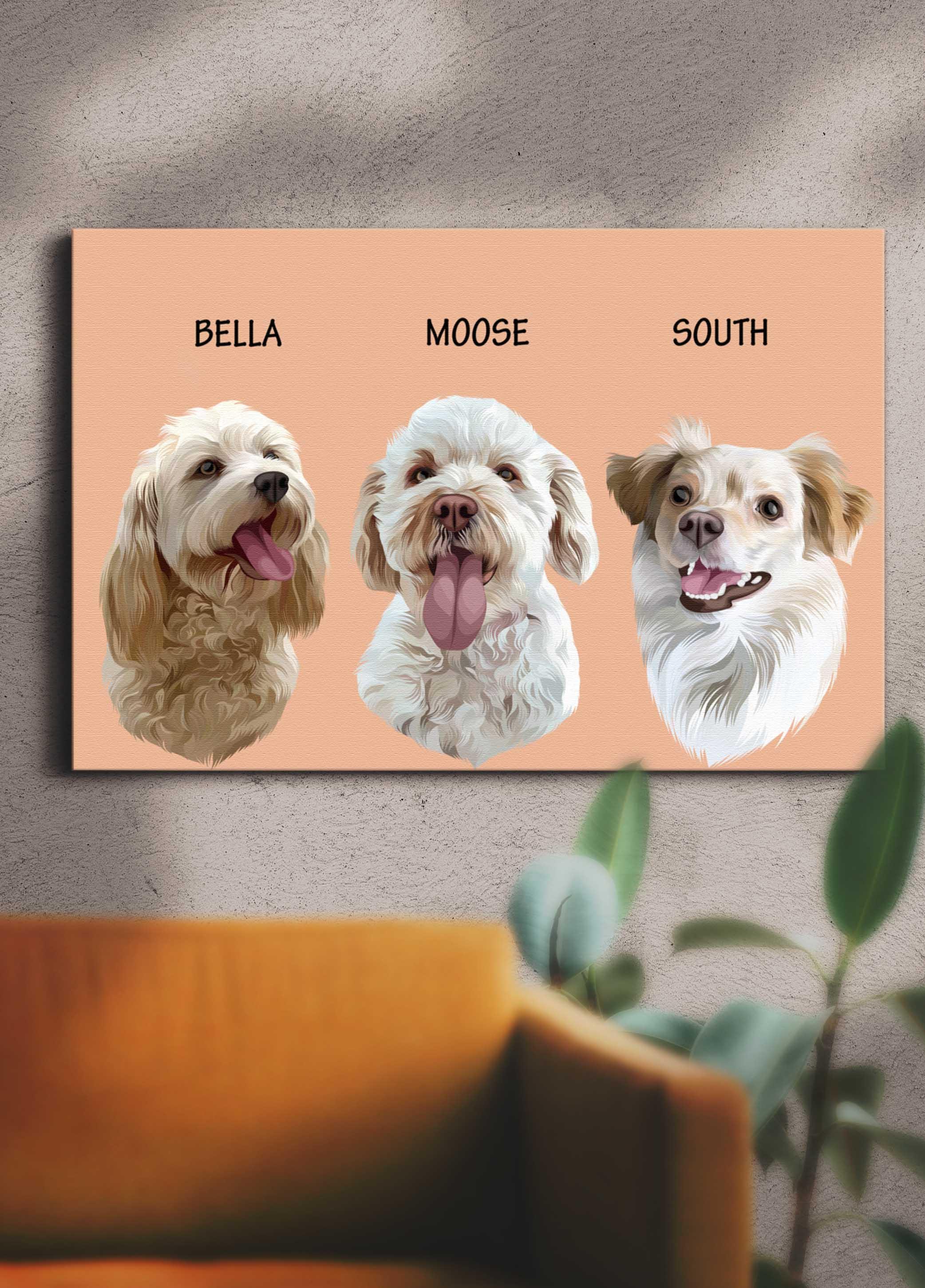 Minimalist Sibling Design - Custom Pet Portrait - NextGenPaws Pet Portraits