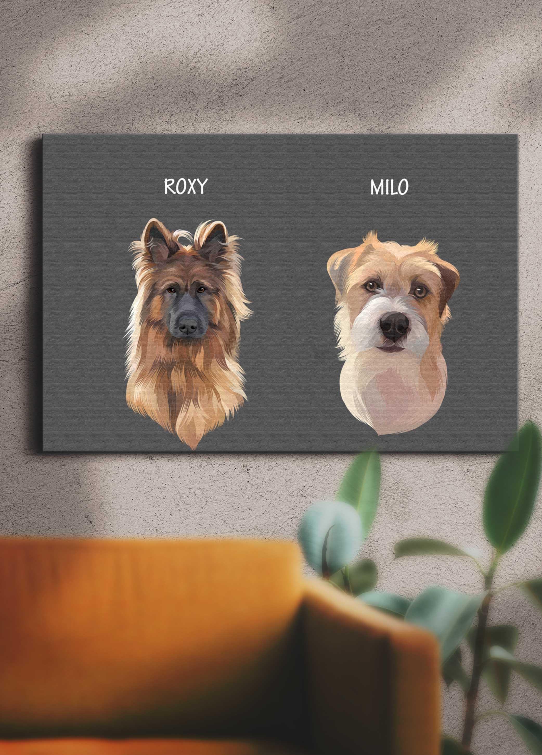Minimalist Sibling Design - Custom Pet Portrait - NextGenPaws Pet Portraits