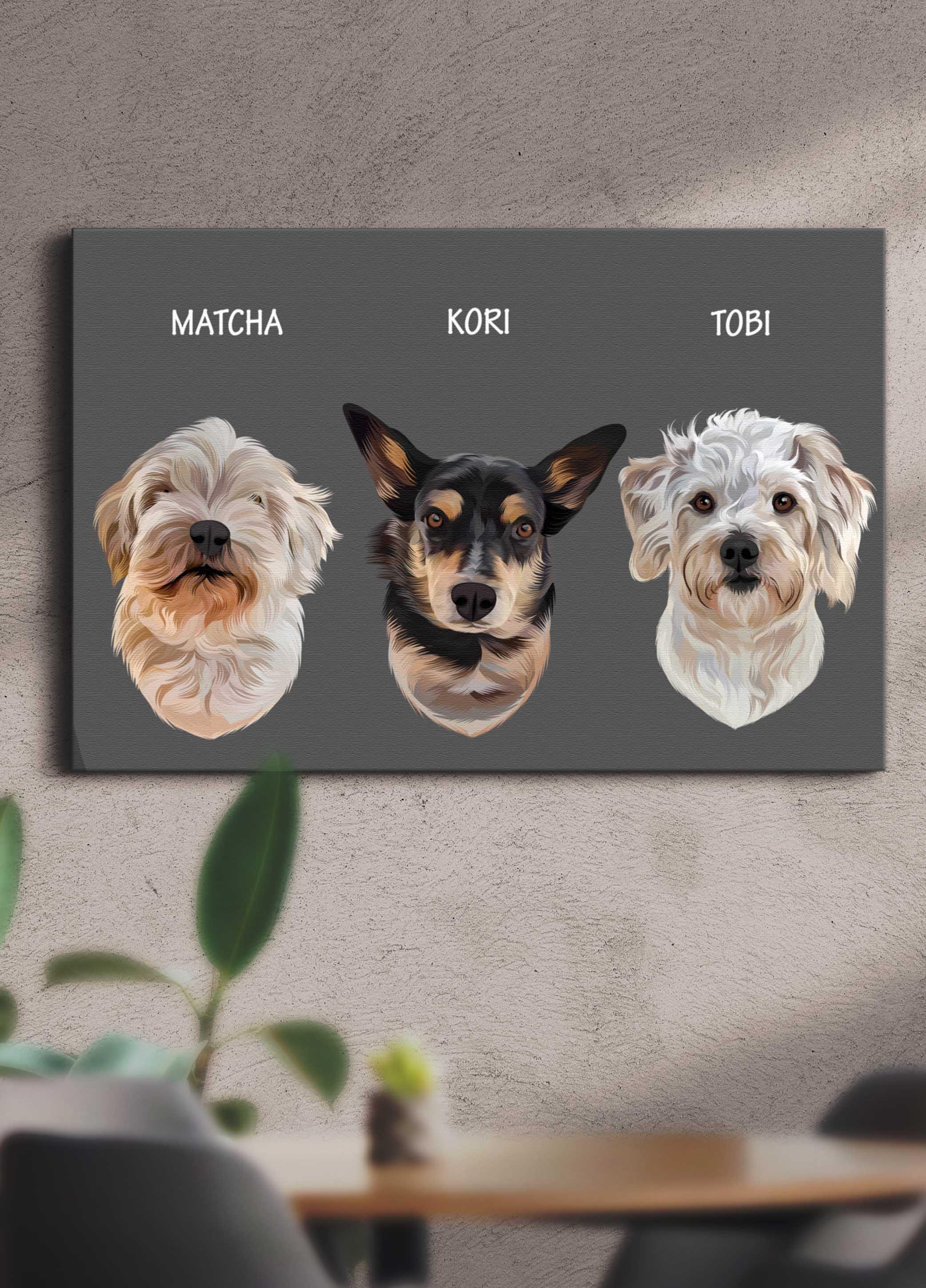 Minimalist Sibling Design - Custom Pet Portrait - NextGenPaws Pet Portraits