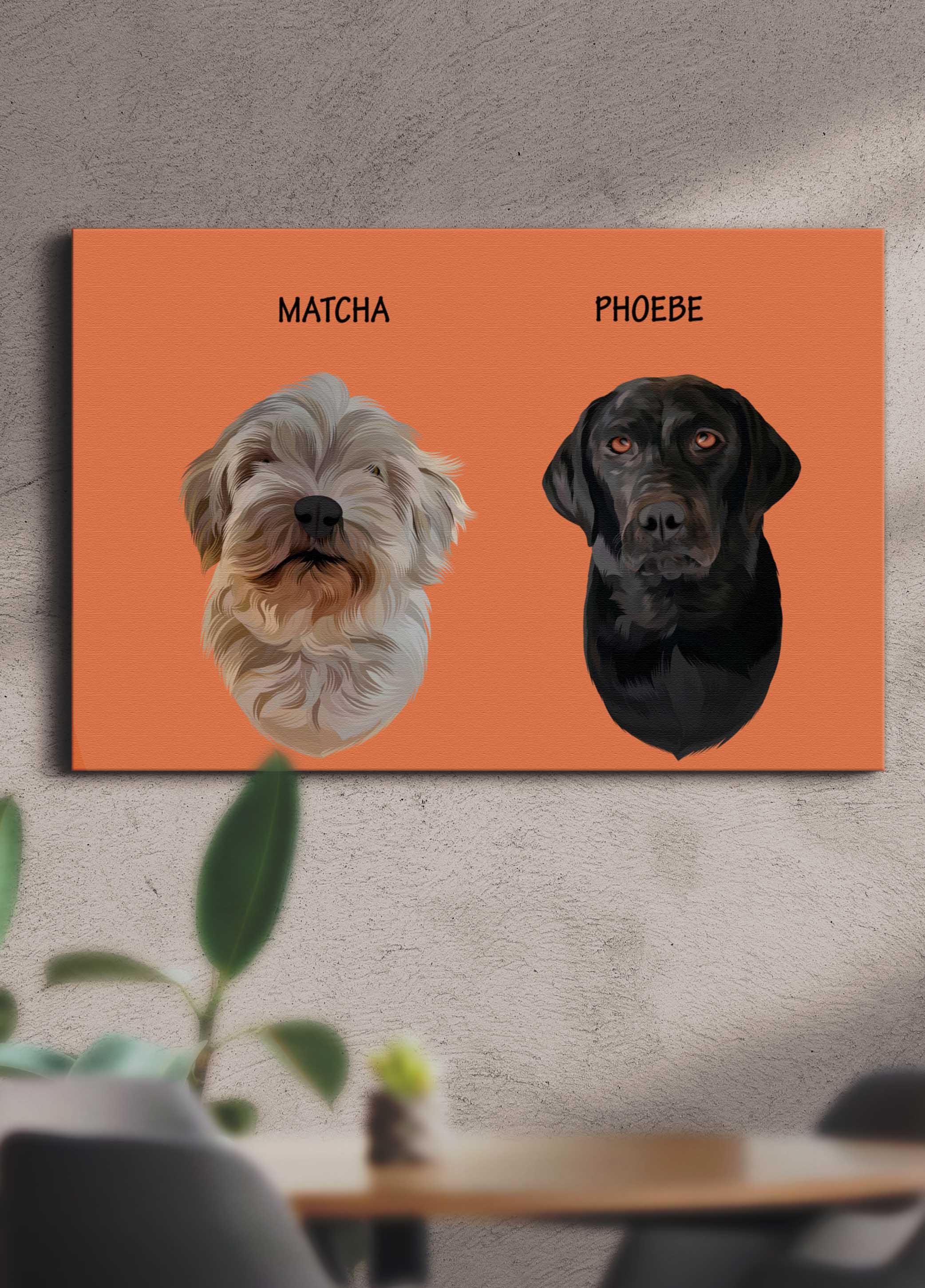 Minimalist Sibling Design - Custom Pet Portrait - NextGenPaws Pet Portraits