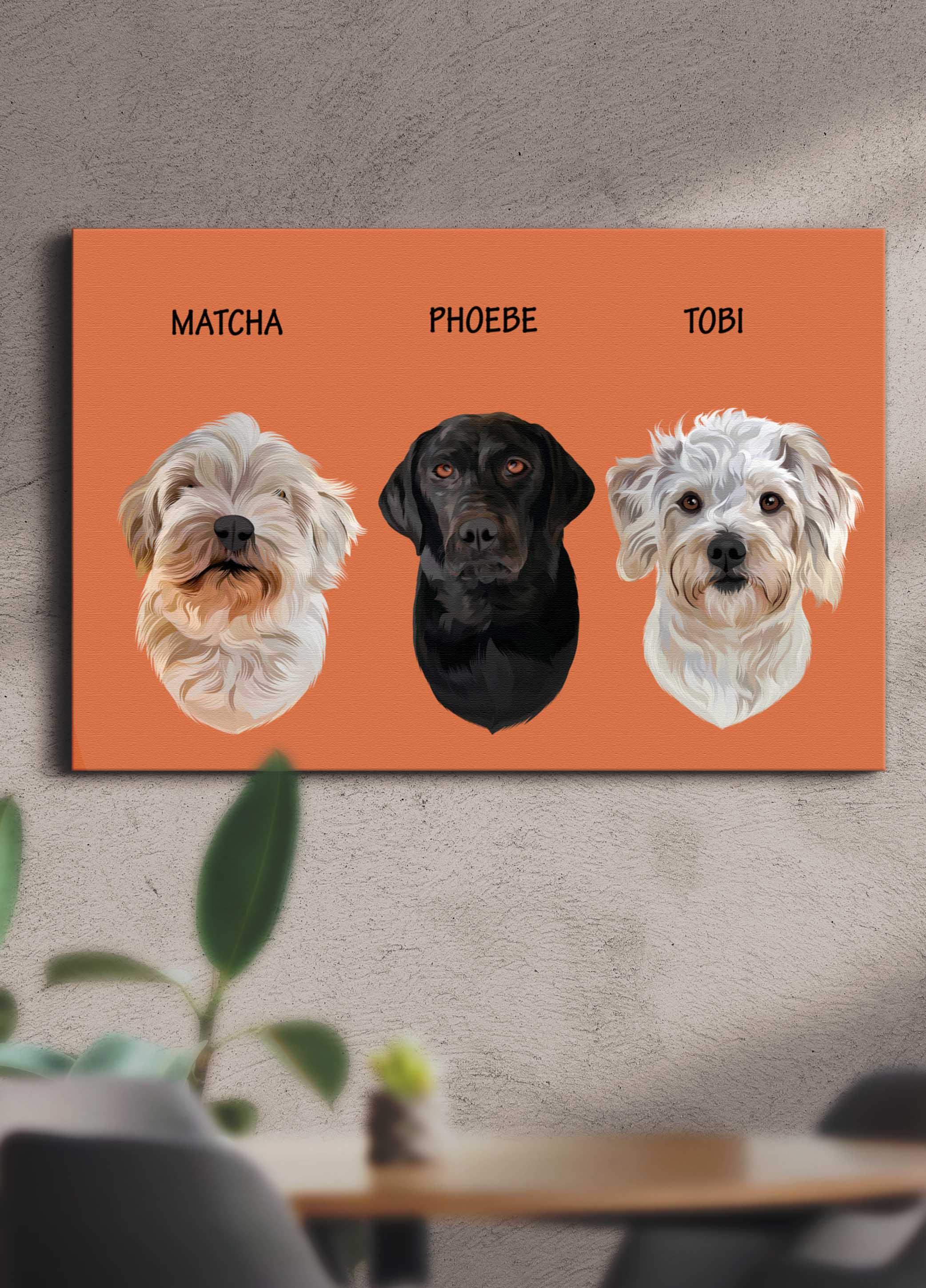 Minimalist Sibling Design - Custom Pet Portrait - NextGenPaws Pet Portraits