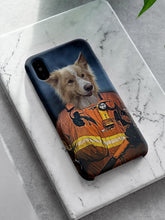 Load image into Gallery viewer, The Firefighter - Custom Pet Phone Cases - NextGenPaws Pet Portraits