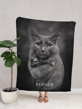 Load image into Gallery viewer, ModerNoir - Custom Pet Blanket - NextGenPaws Pet Portraits