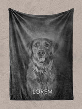 Load image into Gallery viewer, ModerNoir - Custom Pet Blanket - NextGenPaws Pet Portraits