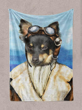 Load image into Gallery viewer, Modern Pilot - Custom Pet Blanket - NextGenPaws Pet Portraits