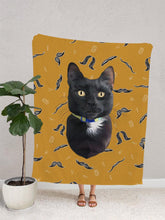 Load image into Gallery viewer, Funky Designs | Moustache - Custom Pet Blankets - NextGenPaws Pet Portraits