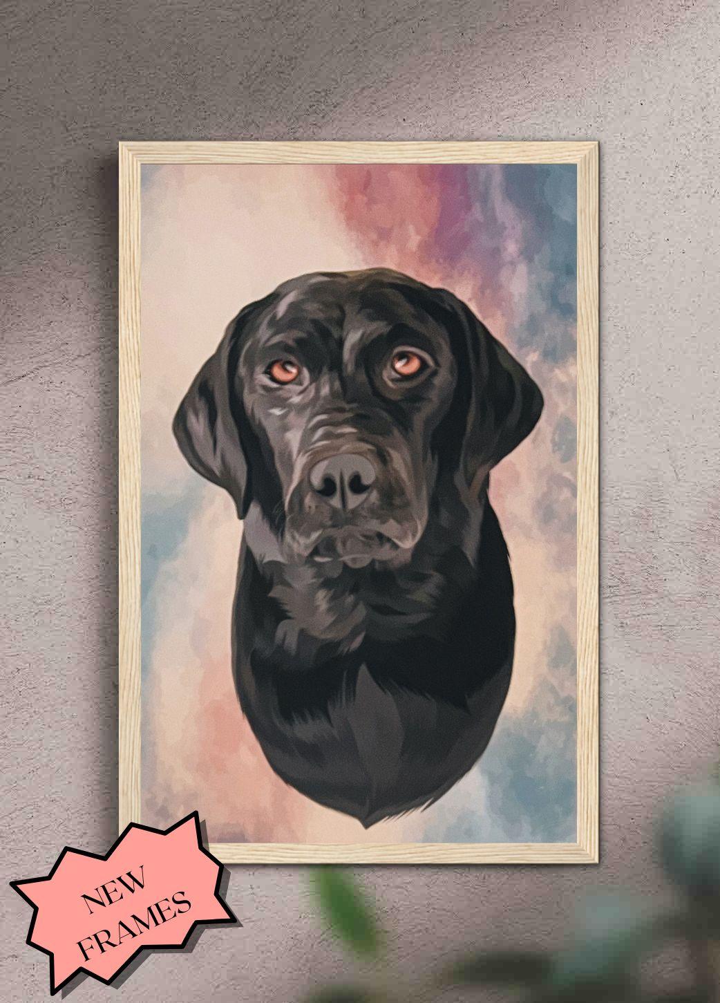 Minimalist Pet Portrait - Custom Pet Poster - NextGenPaws Pet Portraits