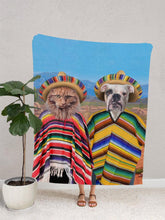 Load image into Gallery viewer, The Pawnchos - Custom Sibling Pet Blanket - NextGenPaws Pet Portraits