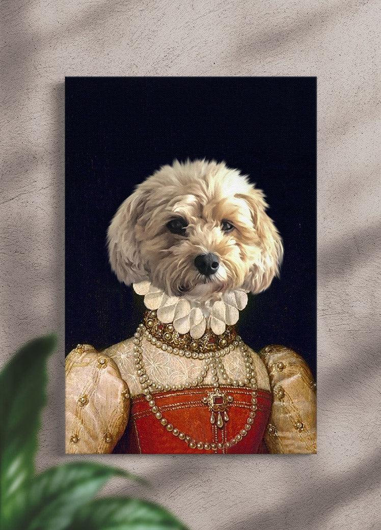 The Pearled Lady - Custom Pet Portrait - NextGenPaws Pet Portraits