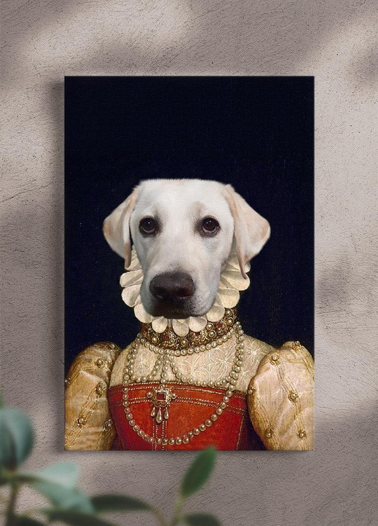 The Pearled Lady - Custom Pet Portrait - NextGenPaws Pet Portraits