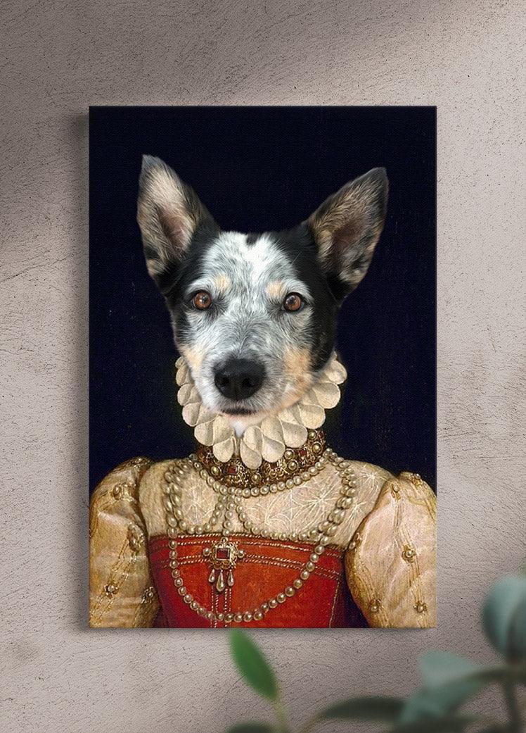 The Pearled Lady - Custom Pet Portrait - NextGenPaws Pet Portraits