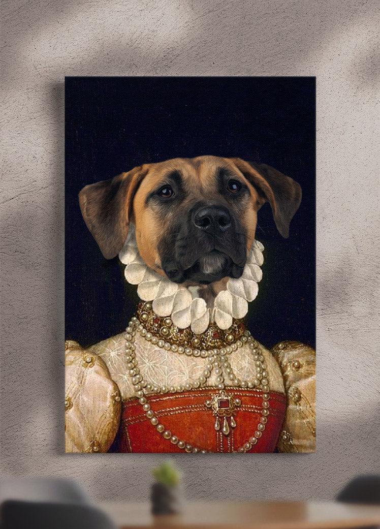 The Pearled Lady - Custom Pet Portrait - NextGenPaws Pet Portraits