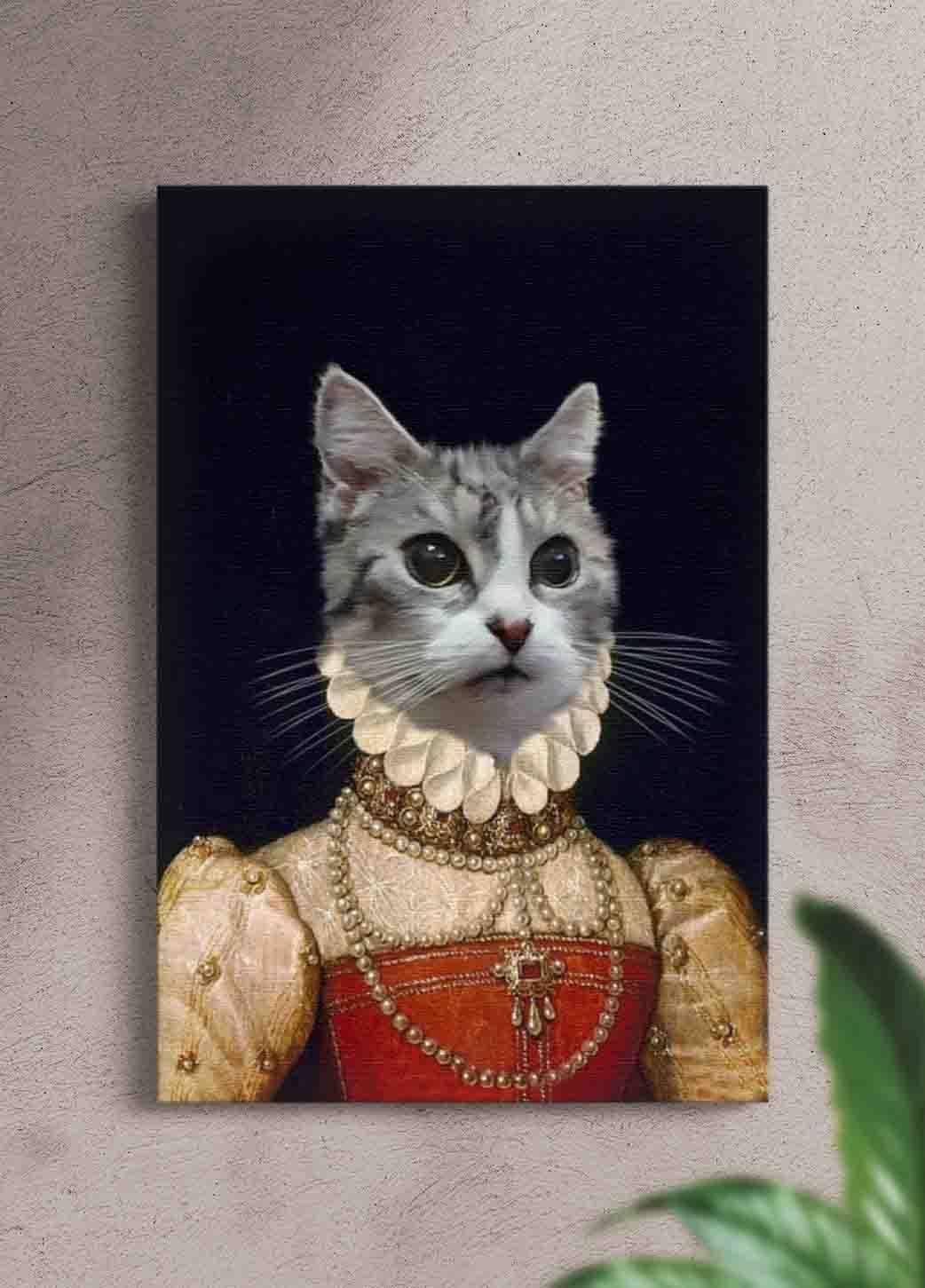 The Pearled Lady - Custom Pet Portrait - NextGenPaws Pet Portraits