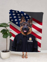 Load image into Gallery viewer, The Policeman - Custom Pet Blanket - NextGenPaws Pet Portraits